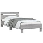 Casa si Gradina - Mobilier - Paturi si accesorii - Paturi - Cadru de pat cu tablie gri sonoma 100x200 cm lemn prelucrat - Infinity.ro