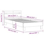 Casa si Gradina - Mobilier - Paturi si accesorii - Paturi - Cadru de pat cu tablie gri sonoma 100x200 cm lemn prelucrat - Infinity.ro
