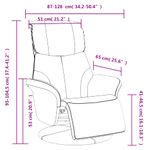 Casa si Gradina - Mobilier - Scaune si fotolii - Fotolii - Fotoliu rabatabil cu suport picioare cappuccino piele ecologica - Infinity.ro