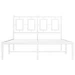 Casa si Gradina - Mobilier - Paturi si accesorii - Paturi - Cadru de pat metalic cu tablie, alb, 120x190 cm - Infinity.ro