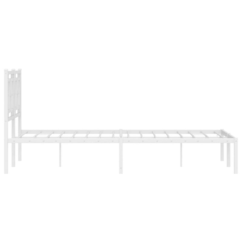 Casa si Gradina - Mobilier - Paturi si accesorii - Paturi - Cadru de pat metalic cu tablie, alb, 120x190 cm - Infinity.ro