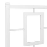 Casa si Gradina - Mobilier - Paturi si accesorii - Paturi - Cadru de pat metalic cu tablie, alb, 120x190 cm - Infinity.ro