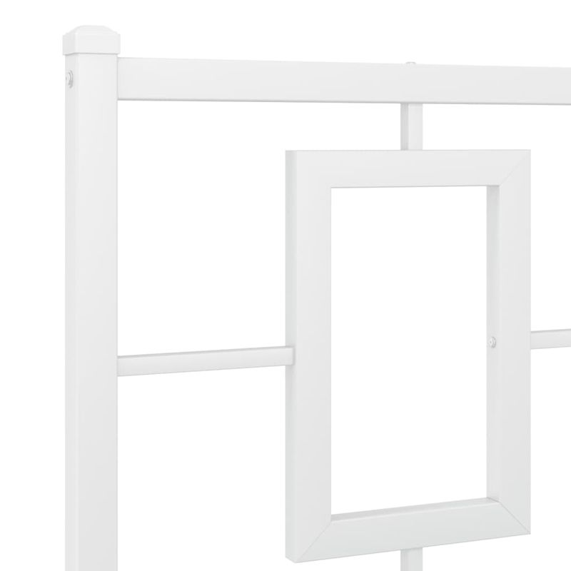 Casa si Gradina - Mobilier - Paturi si accesorii - Paturi - Cadru de pat metalic cu tablie, alb, 120x190 cm - Infinity.ro