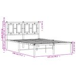 Casa si Gradina - Mobilier - Paturi si accesorii - Paturi - Cadru de pat metalic cu tablie, alb, 120x190 cm - Infinity.ro
