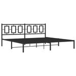 Casa si Gradina - Mobilier - Paturi si accesorii - Paturi - Cadru de pat metalic cu tablie, negru, 193x203 cm - Infinity.ro