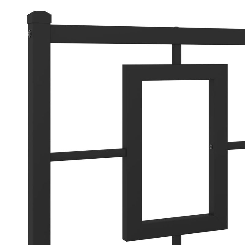 Casa si Gradina - Mobilier - Paturi si accesorii - Paturi - Cadru de pat metalic cu tablie, negru, 193x203 cm - Infinity.ro