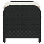Casa si Gradina - Gradina si terasa - Mobilier exterior - Scaune si sezlonguri gradina - Taburet de gradina cu perna, negru, 58x46x46 cm, poliratan - Infinity.ro