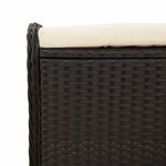 Casa si Gradina - Gradina si terasa - Mobilier exterior - Scaune si sezlonguri gradina - Taburet de gradina cu perna, negru, 58x46x46 cm, poliratan - Infinity.ro