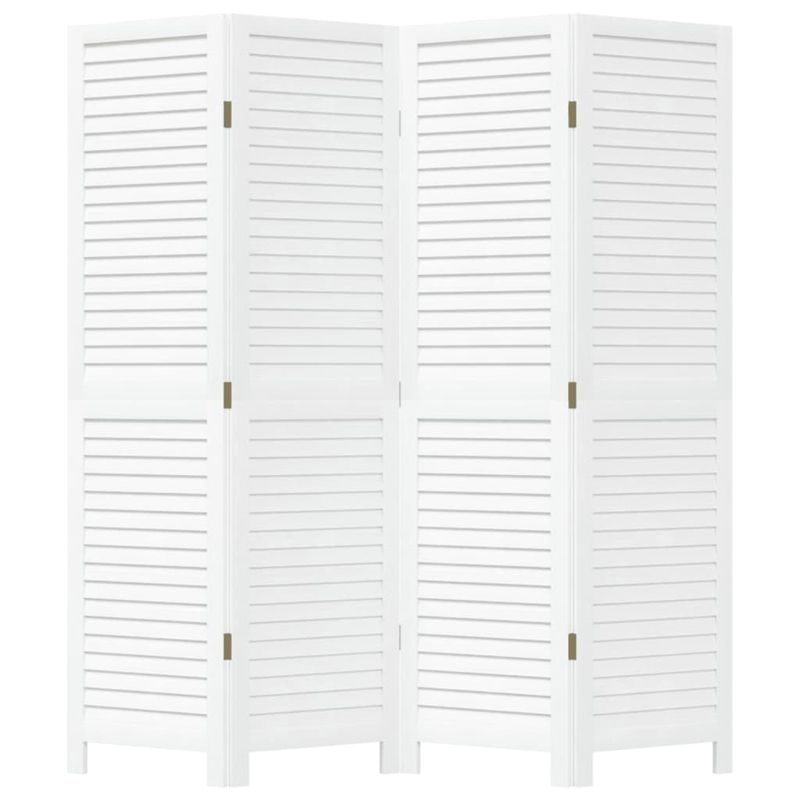 Casa si Gradina - Decoratiuni - Pereti despartitori si paravane - Paravan camera 4 panouri, alb, lemn masiv paulownia - Infinity.ro