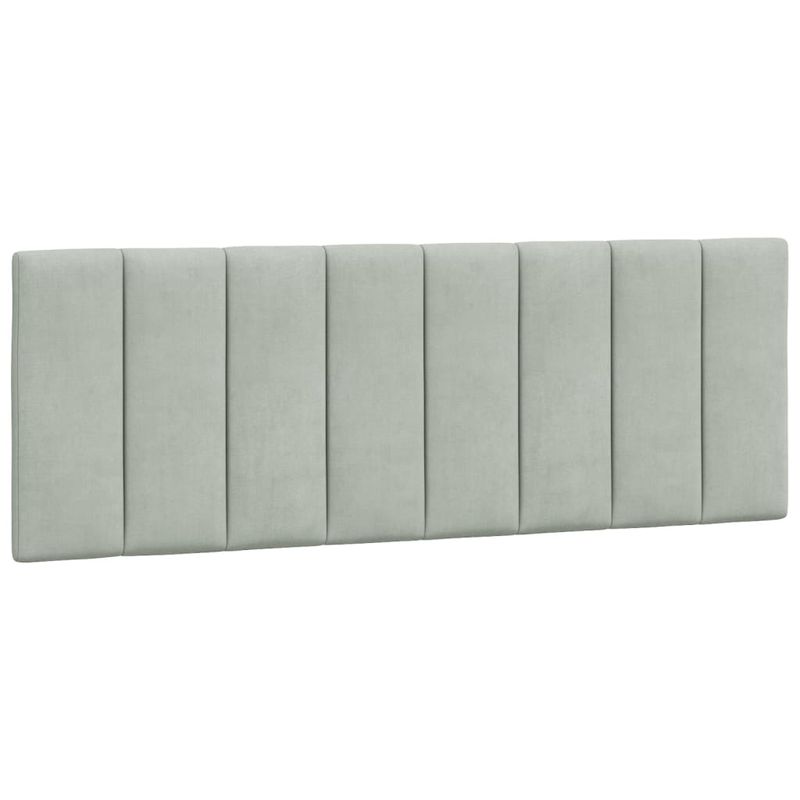 Casa si Gradina - Mobilier - Paturi si accesorii - Paturi - Cadru de pat cu tablie, gri deschis, 140x200 cm, catifea - Infinity.ro