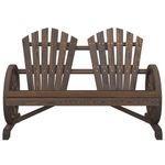 Casa si Gradina - Gradina si terasa - Mobilier exterior - Scaune si sezlonguri gradina - Scaun Adirondack de gradina, 2 locuri, lemn masiv de brad, maro închis - Infinity.ro