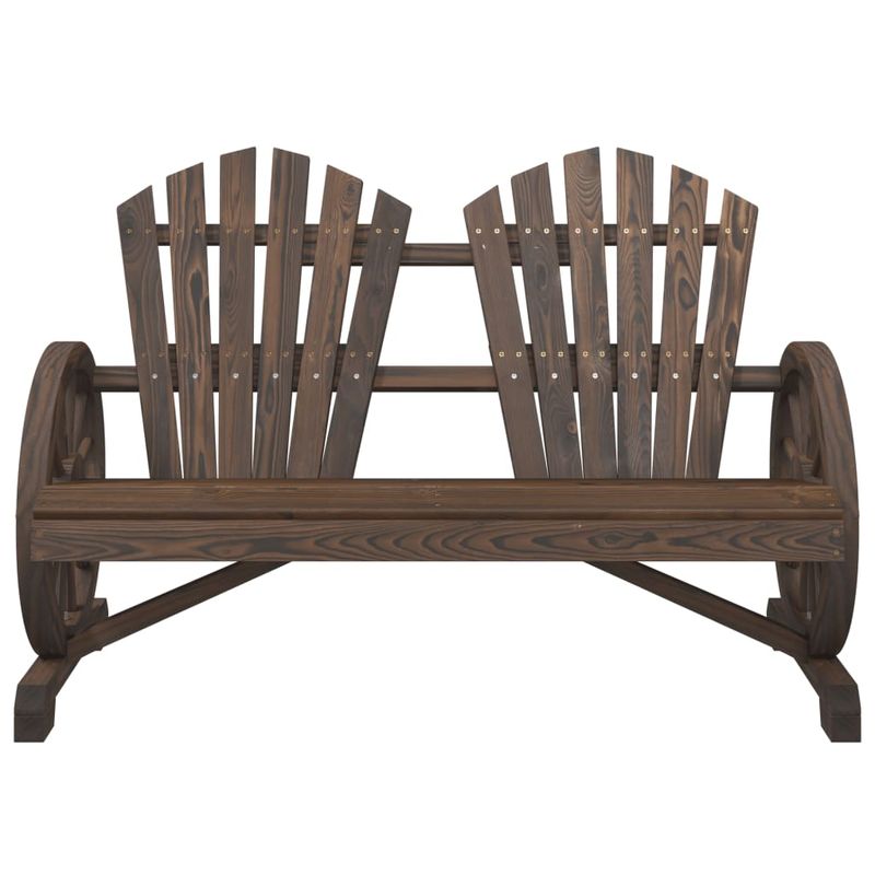 Casa si Gradina - Gradina si terasa - Mobilier exterior - Scaune si sezlonguri gradina - Scaun Adirondack de gradina, 2 locuri, lemn masiv de brad, maro închis - Infinity.ro