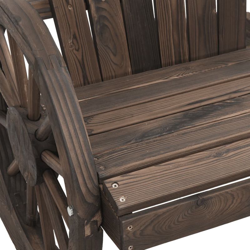Casa si Gradina - Gradina si terasa - Mobilier exterior - Scaune si sezlonguri gradina - Scaun Adirondack de gradina, 2 locuri, lemn masiv de brad, maro închis - Infinity.ro