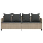 Casa si Gradina - Gradina si terasa - Mobilier exterior - Scaune si sezlonguri gradina - Sezlong cu perne, gri deschis, poliratan - Infinity.ro