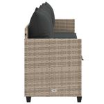 Casa si Gradina - Gradina si terasa - Mobilier exterior - Scaune si sezlonguri gradina - Sezlong cu perne, gri deschis, poliratan - Infinity.ro