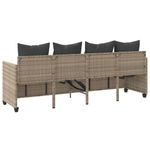 Casa si Gradina - Gradina si terasa - Mobilier exterior - Scaune si sezlonguri gradina - Sezlong cu perne, gri deschis, poliratan - Infinity.ro