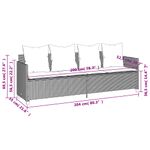 Casa si Gradina - Gradina si terasa - Mobilier exterior - Scaune si sezlonguri gradina - Sezlong cu perne, gri deschis, poliratan - Infinity.ro