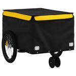 Sport si Outdoor - Ciclism - Accesorii pentru biciclete - Remorci biciclete - Remorca pentru biciclete, negru și galben, 30 kg, fier, mărime 124x53x45 cm - Infinity.ro
