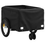 Sport si Outdoor - Ciclism - Accesorii pentru biciclete - Remorci biciclete - Remorca pentru biciclete, negru și galben, 30 kg, fier, mărime 124x53x45 cm - Infinity.ro