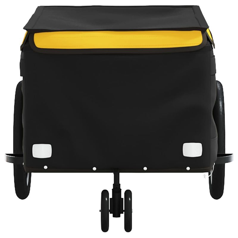 Sport si Outdoor - Ciclism - Accesorii pentru biciclete - Remorci biciclete - Remorca pentru biciclete, negru și galben, 30 kg, fier, mărime 124x53x45 cm - Infinity.ro