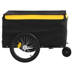 Sport si Outdoor - Ciclism - Accesorii pentru biciclete - Remorci biciclete - Remorca pentru biciclete, negru și galben, 30 kg, fier, mărime 124x53x45 cm - Infinity.ro