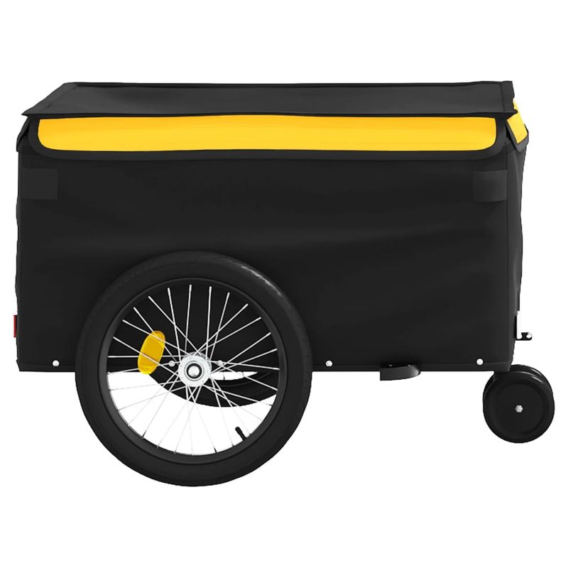 Sport si Outdoor - Ciclism - Accesorii pentru biciclete - Remorci biciclete - Remorca pentru biciclete, negru și galben, 30 kg, fier, mărime 124x53x45 cm - Infinity.ro