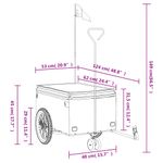 Sport si Outdoor - Ciclism - Accesorii pentru biciclete - Remorci biciclete - Remorca pentru biciclete, negru și galben, 30 kg, fier, mărime 124x53x45 cm - Infinity.ro