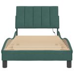 Casa si Gradina - Mobilier - Paturi si accesorii - Paturi - Cadru de pat cu lumini LED, verde inchis, 90x200 cm, catifea - Infinity.ro