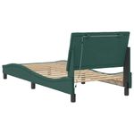 Casa si Gradina - Mobilier - Paturi si accesorii - Paturi - Cadru de pat cu lumini LED, verde inchis, 90x200 cm, catifea - Infinity.ro