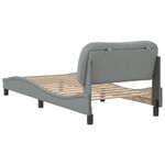 Casa si Gradina - Mobilier - Paturi si accesorii - Paturi - Cadru de pat cu tablie, gri deschis, 90x200 cm, textil - Infinity.ro