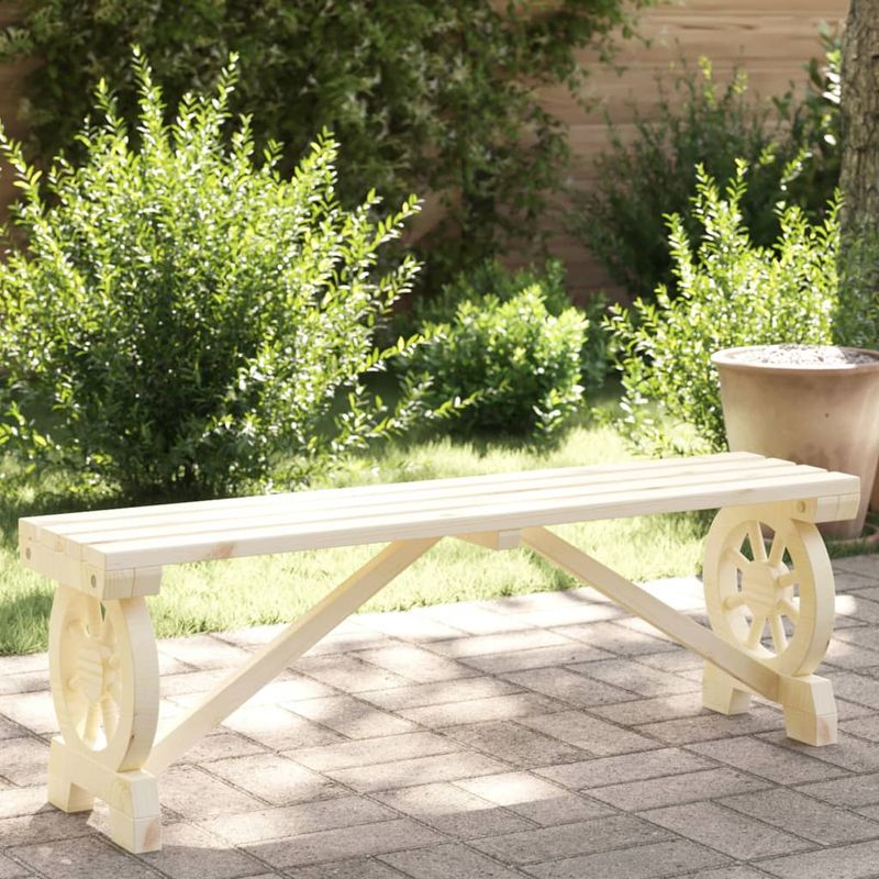 Casa si Gradina - Gradina si terasa - Mobilier exterior - Scaune si sezlonguri gradina - Banca de gradina, 115 cm, lemn masiv de brad, maro - Infinity.ro