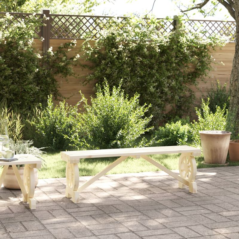 Casa si Gradina - Gradina si terasa - Mobilier exterior - Scaune si sezlonguri gradina - Banca de gradina, 115 cm, lemn masiv de brad, maro - Infinity.ro