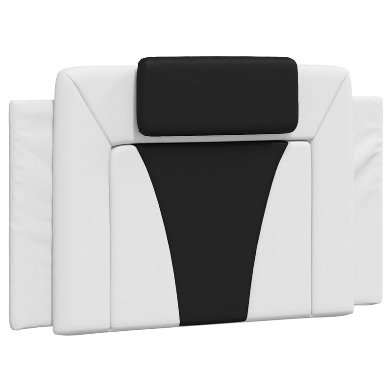 Casa si Gradina - Mobilier - Paturi si accesorii - Paturi - Cadru de pat cu tablie alb si negru, 80x200 cm, piele ecologica - Infinity.ro