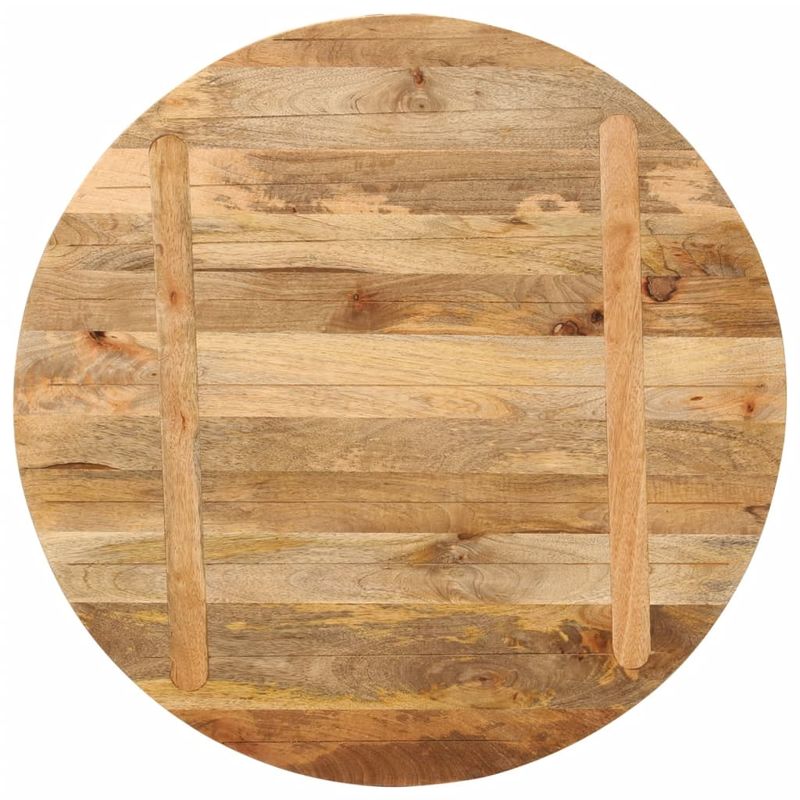 Casa si Gradina - Mobilier - Feronerie si accesorii mobila - Blat de masa rotund, diametru 90x3,8 cm, lemn masiv de mango brut, lemn de mango (natural) - Infinity.ro