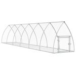 Petshop - Accesorii petshop - Culcusuri si custi - Custi interior si exterior - Cusca pentru iepuri, argintiu, 600x105x120 cm, otel galvanizat - Infinity.ro