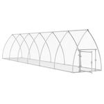 Petshop - Accesorii petshop - Culcusuri si custi - Custi interior si exterior - Cusca pentru iepuri, argintiu, 600x105x120 cm, otel galvanizat - Infinity.ro