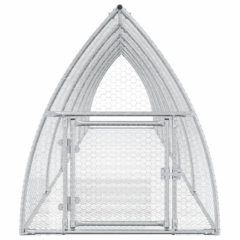 Petshop - Accesorii petshop - Culcusuri si custi - Custi interior si exterior - Cusca pentru iepuri, argintiu, 600x105x120 cm, otel galvanizat - Infinity.ro