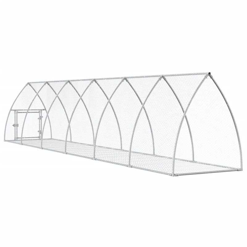 Petshop - Accesorii petshop - Culcusuri si custi - Custi interior si exterior - Cusca pentru iepuri, argintiu, 600x105x120 cm, otel galvanizat - Infinity.ro