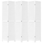 Casa si Gradina - Decoratiuni - Pereti despartitori si paravane - Paravan camera 6 panouri, alb, lemn masiv paulownia - Infinity.ro