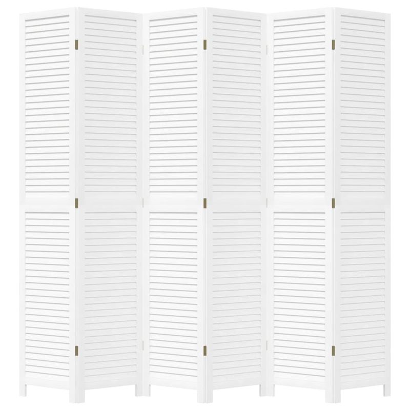 Casa si Gradina - Decoratiuni - Pereti despartitori si paravane - Paravan camera 6 panouri, alb, lemn masiv paulownia - Infinity.ro