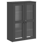 Casa si Gradina - Mobilier - Comode si corpuri - Comode - Dulap superior „VIKEN”, gri antracit, lemn masiv de pin - Infinity.ro