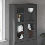 Casa si Gradina - Mobilier - Comode si corpuri - Comode - Dulap superior „VIKEN”, gri antracit, lemn masiv de pin - Infinity.ro