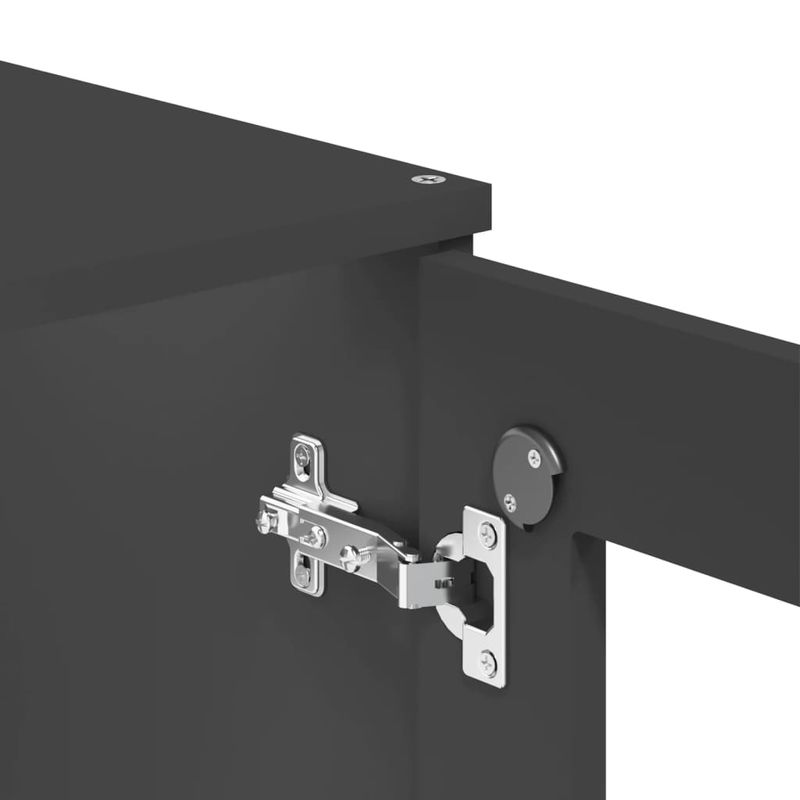 Casa si Gradina - Mobilier - Comode si corpuri - Comode - Dulap superior „VIKEN”, gri antracit, lemn masiv de pin - Infinity.ro
