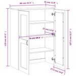 Casa si Gradina - Mobilier - Comode si corpuri - Comode - Dulap superior „VIKEN”, gri antracit, lemn masiv de pin - Infinity.ro