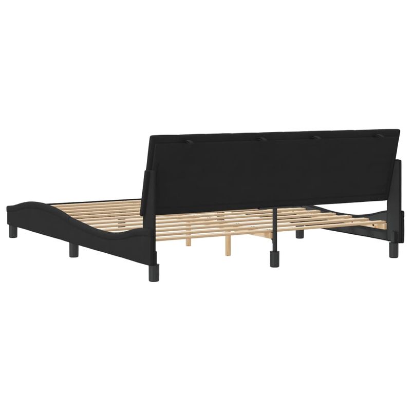 Casa si Gradina - Mobilier - Paturi si accesorii - Paturi - Cadru de pat cu tablie, negru, 180x200 cm, catifea - Infinity.ro