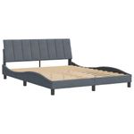 Casa si Gradina - Mobilier - Paturi si accesorii - Paturi - Cadru de pat cu tablie, gri inchis, 160x200 cm, catifea - Infinity.ro