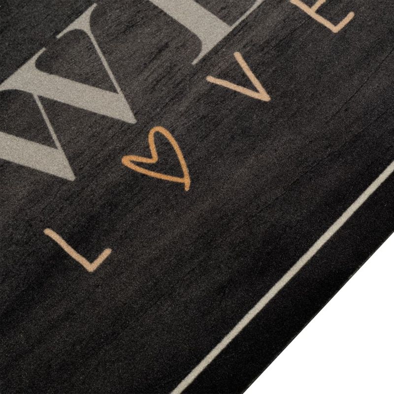 Casa si Gradina - Textile si covoare - Covoare - Covoare casa - Covor de bucatarie lavabil, text cafeniu Coffee, 60x300 cm, catifea - Infinity.ro