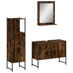 Casa si Gradina - Mobilier - Seturi de mobilier - Seturi baie - Set dulapuri de baie, 3 piese, stejar afumat, lemn prelucrat - Infinity.ro