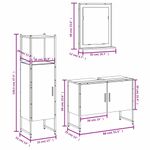 Casa si Gradina - Mobilier - Seturi de mobilier - Seturi baie - Set dulapuri de baie, 3 piese, stejar afumat, lemn prelucrat - Infinity.ro