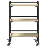 Casa si Gradina - Bucatarie si vesela - Ustensile bucatarie - Cosuri servire - Carucior de bucatarie stejar sonoma 50x35x75,5cm lemn prelucrat - Infinity.ro